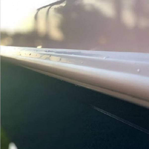 TACO White Vinyl Rub Rail Insert 1" - Installed