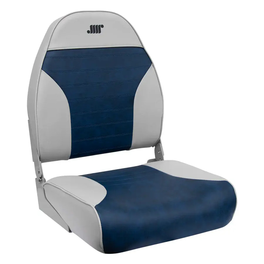 Wise Premium High Back Bass Boat Seat Grey/Navy 8WD588PLS-660
