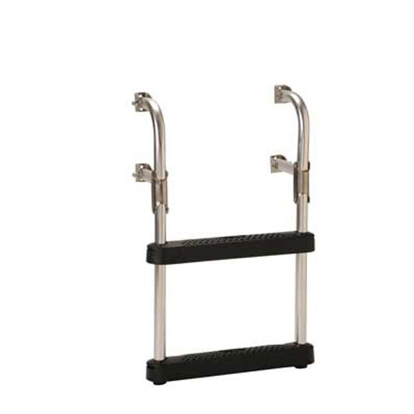 Garelick Transom Ladder w/ 16" Wide Black Poly Steps
