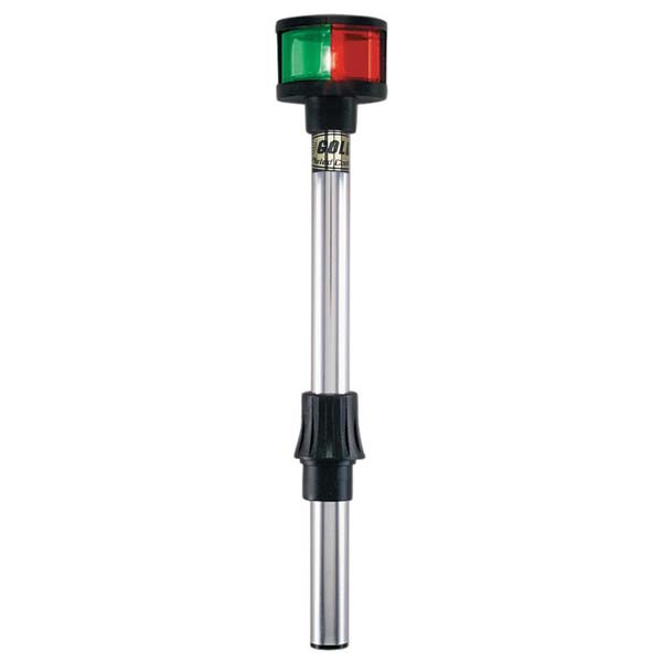 Perko 1612DP2BLK 12-inch removable bi-color pole light with black housing and red/green lenses