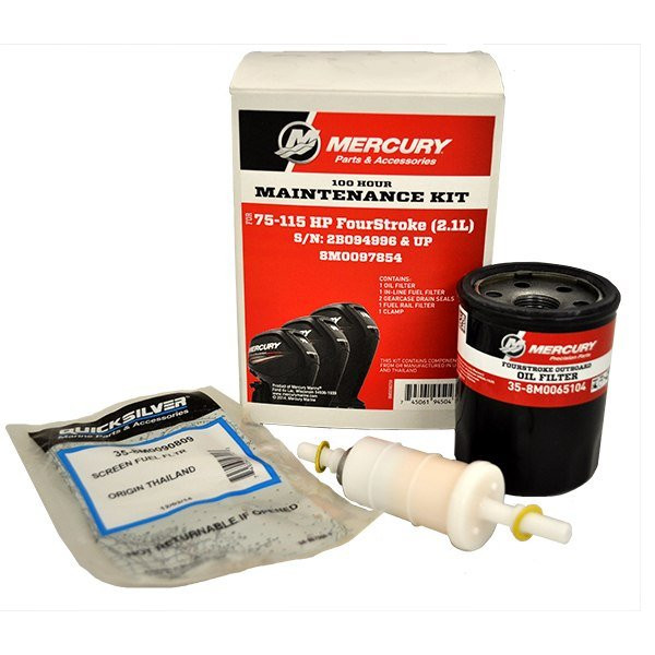 Mercury 8M0097854 100-Hour Service Kit for 75-115 HP 2.1L
