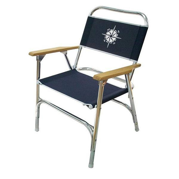 Navy Deck Chair w/ Compass Logo
