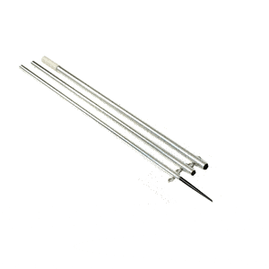 Lee's 12' MKII Bright Silver Pole w\/Black Spike - 1 3\/8" OD