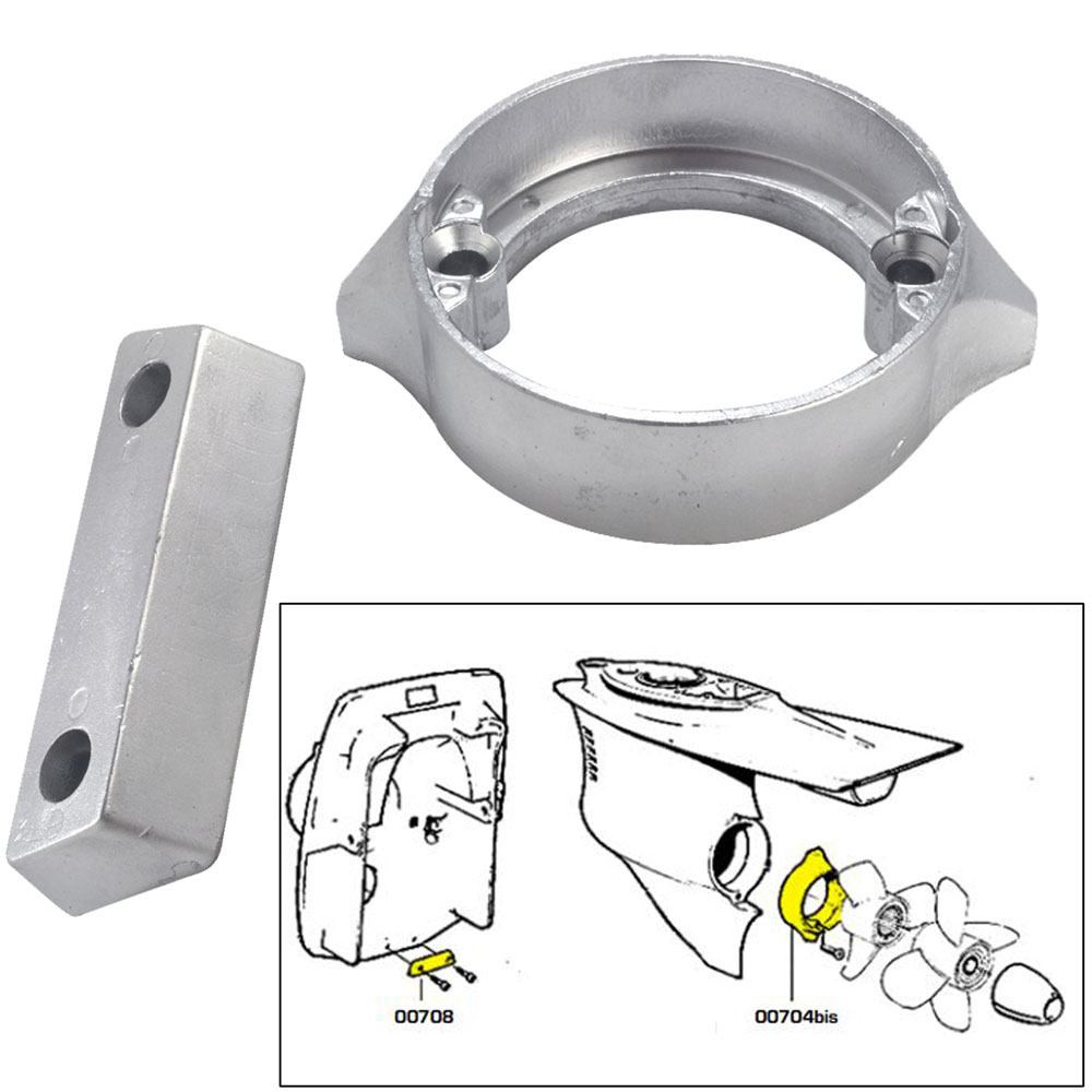 Tecnoseal Anode Kit w\/Hardware - Volvo Duo-Prop 290 - Zinc