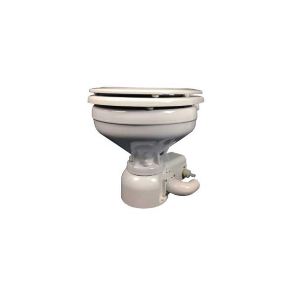 Raritan Sea Era Marine Size Toilet - Press - Fresh Water - 0 & 90 Discharge - Smart Switch - 12V - White