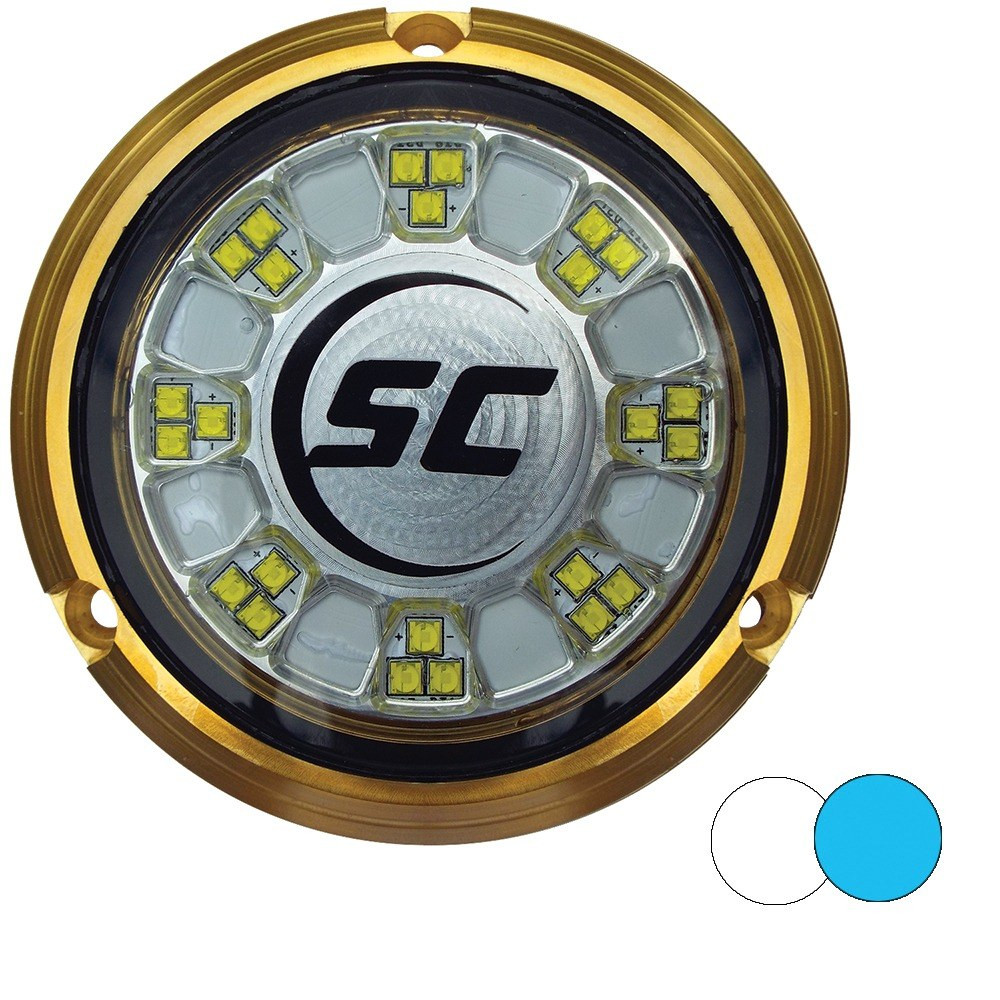 Shadow-Caster SCR-24 Bronze Underwater Light - 24 LEDs - Bimini Blue\/Great White