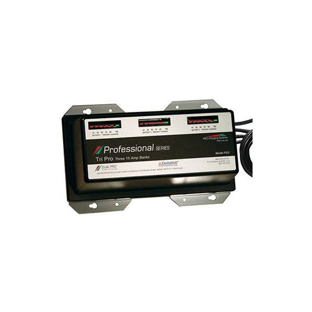 Dual Pro Professional Series Battery Charger 3 Bank 15 Amp