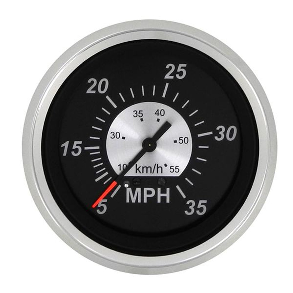 Sierra 67283P Black Sterling Series Speedometer