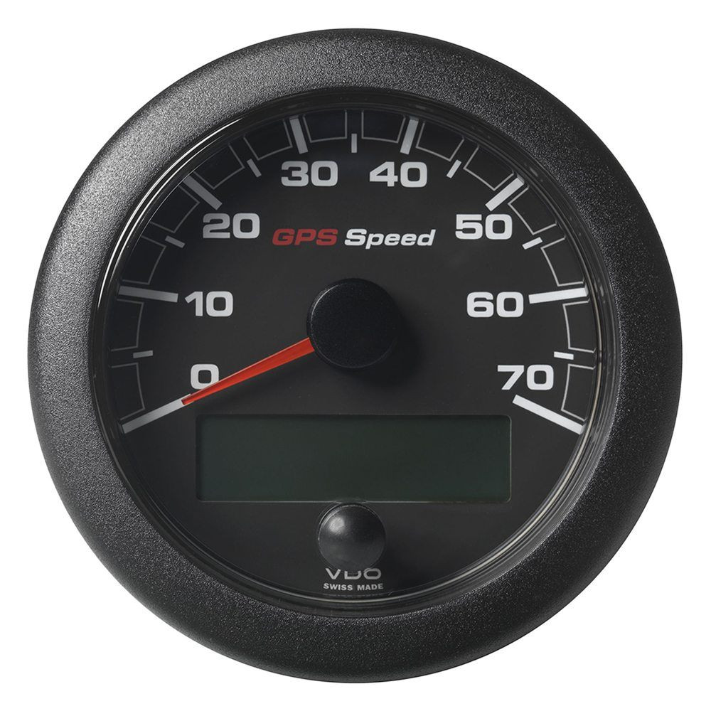 VDO 3-3\/8" (85mm) OceanLink GPS Speedometer 0-70 - Black Dial  Bezel