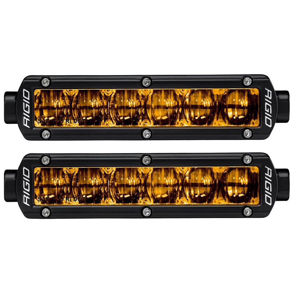 RIGID Industries 6" SR-Series SAE Compliant Fog Light - Black w\/Yellow Light