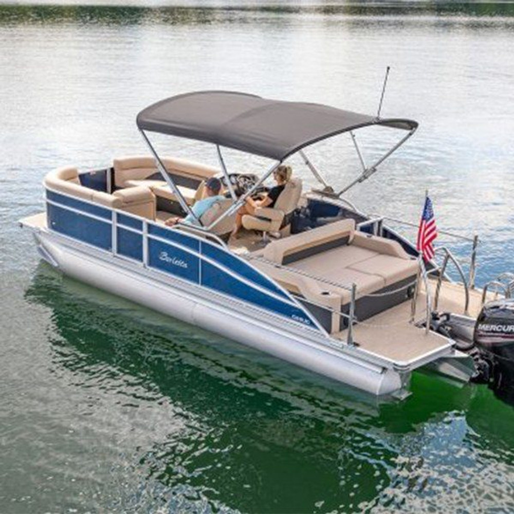 SureShade Pontoon Power Bimini Top  - Installed/Open