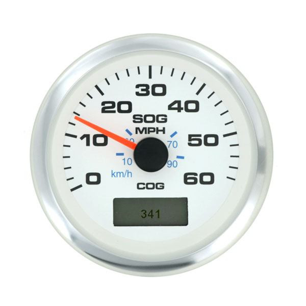 Sierra 781-625-060P White Premier Pro Series GPS Speedometer