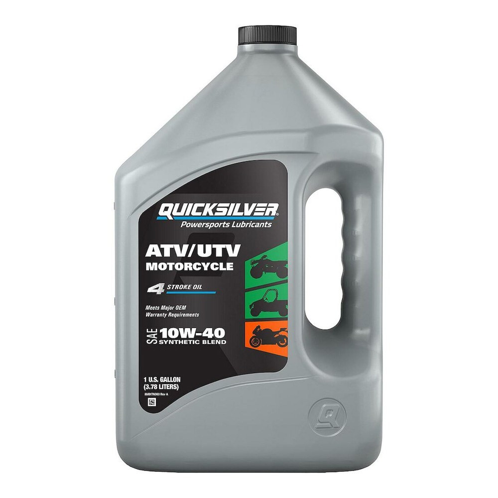 Quicksilver 8M0175744 10W-40 Synthetic Blend ATV/UTV Engine Oil - 1 Gallon Image