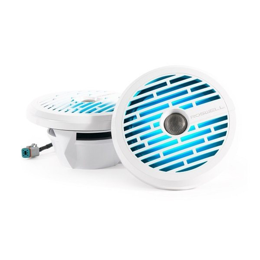 Roswell Marine R1 8" White Marine Speakers with RGB