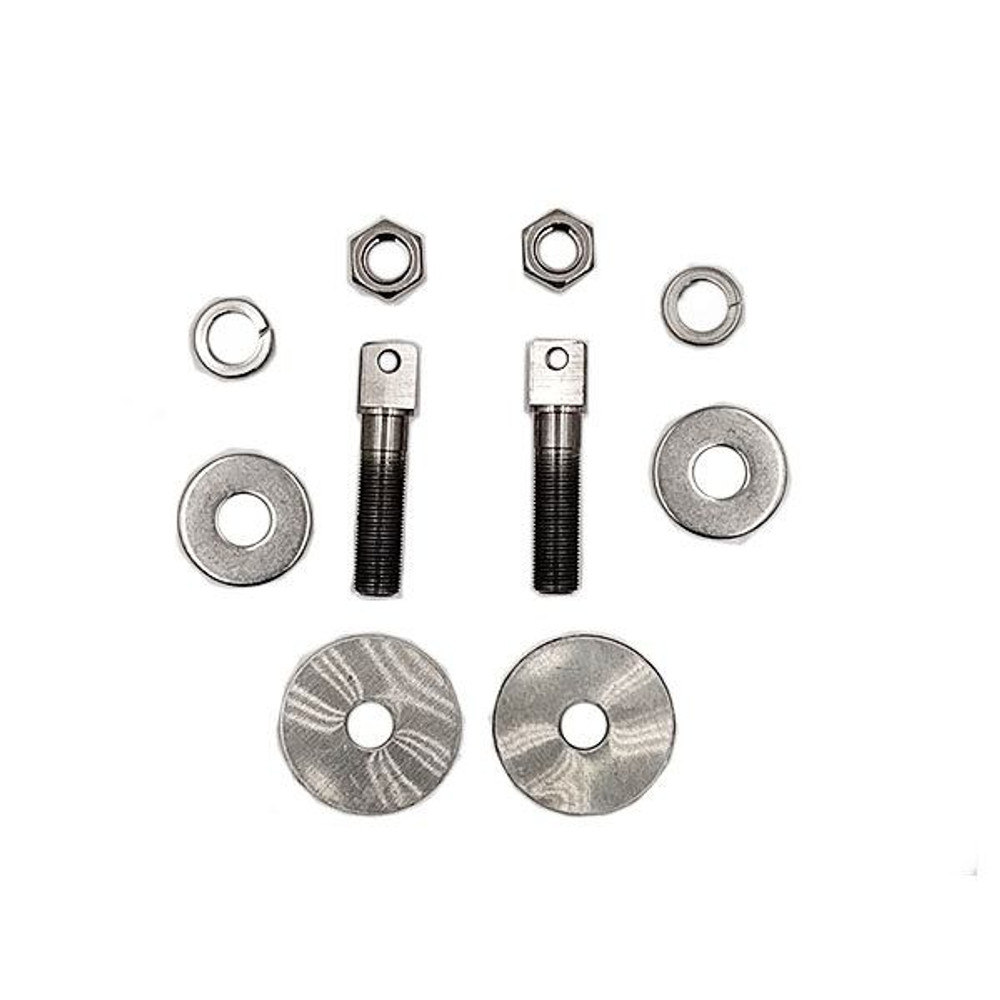 Attwood Stainless Steel Deck Clevis Kit spread out with all included pieces