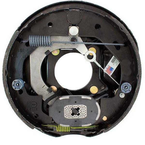 Dexter K23-478-00 10" x 2-1/4" 4,400lbs Nev-R-Adjust Left Hand Electric Drum Brake Assembly