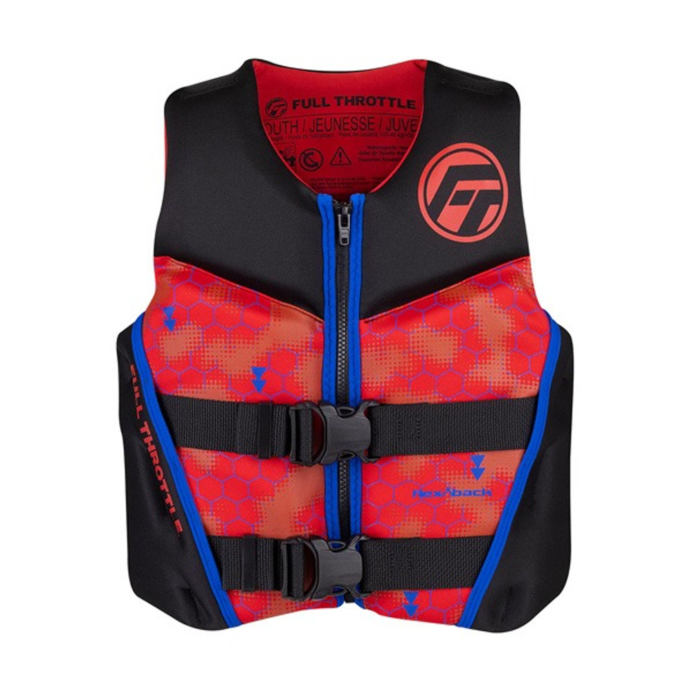 Front of the Youth Rapid-Dry Flex-Back Red