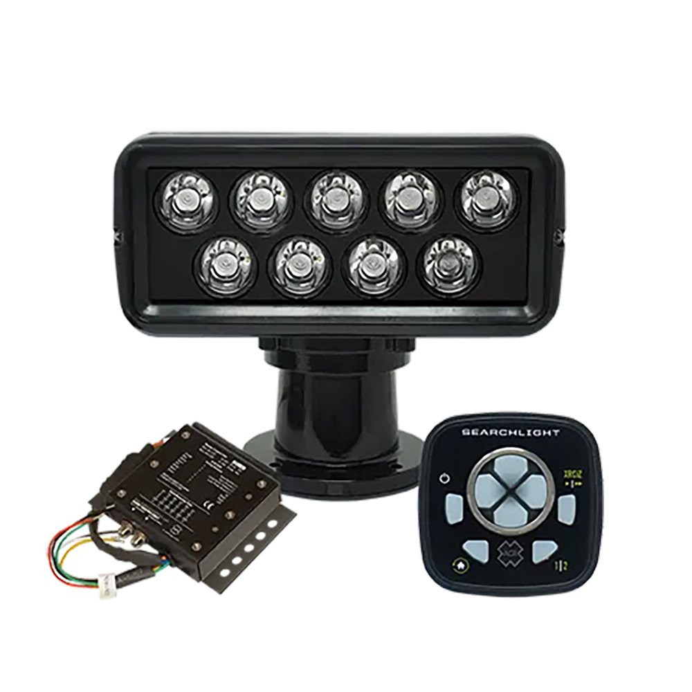 ACR RCL-100 LED Black Searchlight w\/URP-103 Wired Point Pad, URC-104 Master Controller