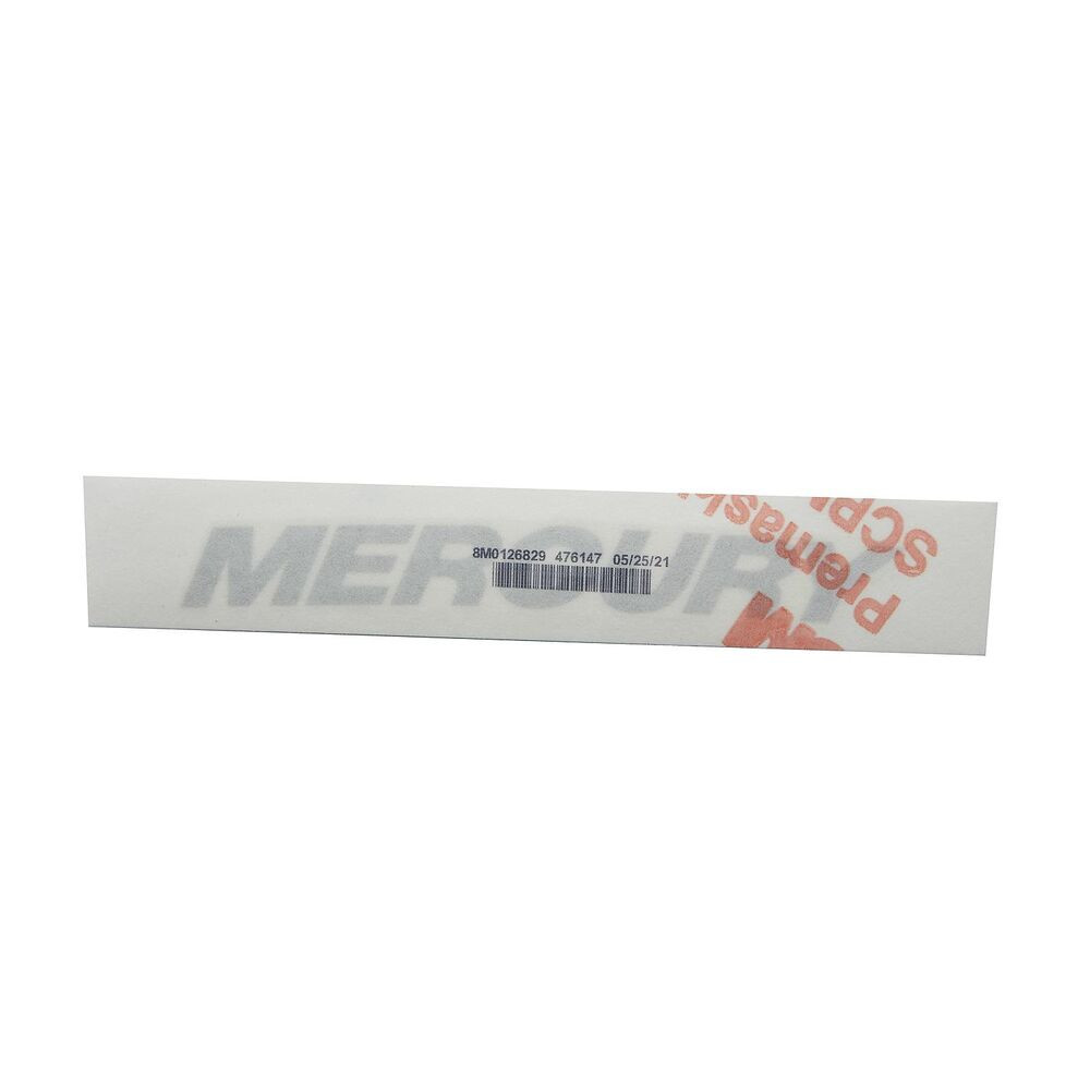 Mercury 8M0153042 silver decal for Mercury outboards up to 600hp