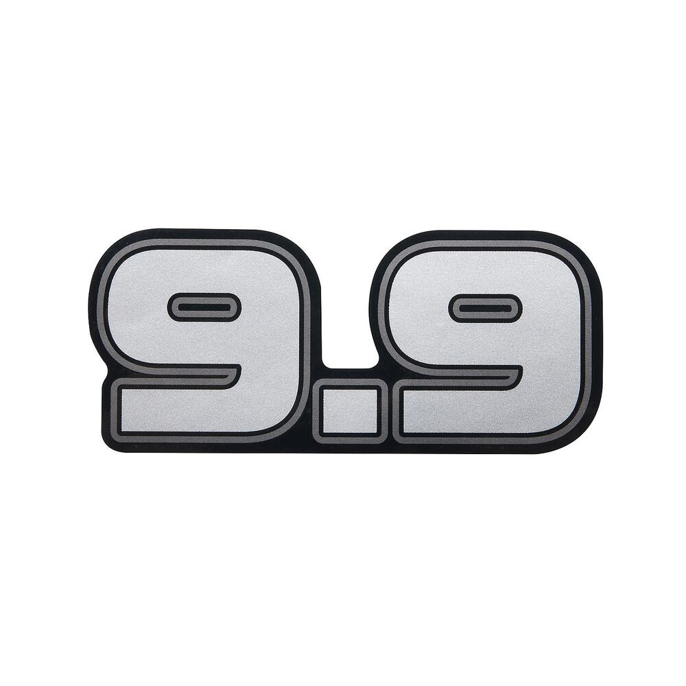 Mercury 8M0161263 9hp rear decal for 209cc 9.9hp carbureted outboards outboard label image