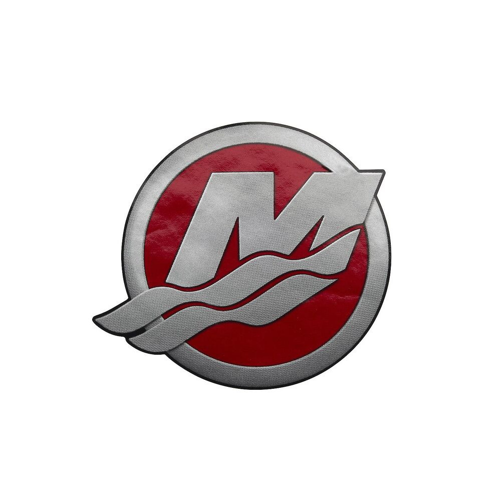 Mercury 8M0178226 m-icon red decal for 115150hp efi pro xs outboards performance branding image