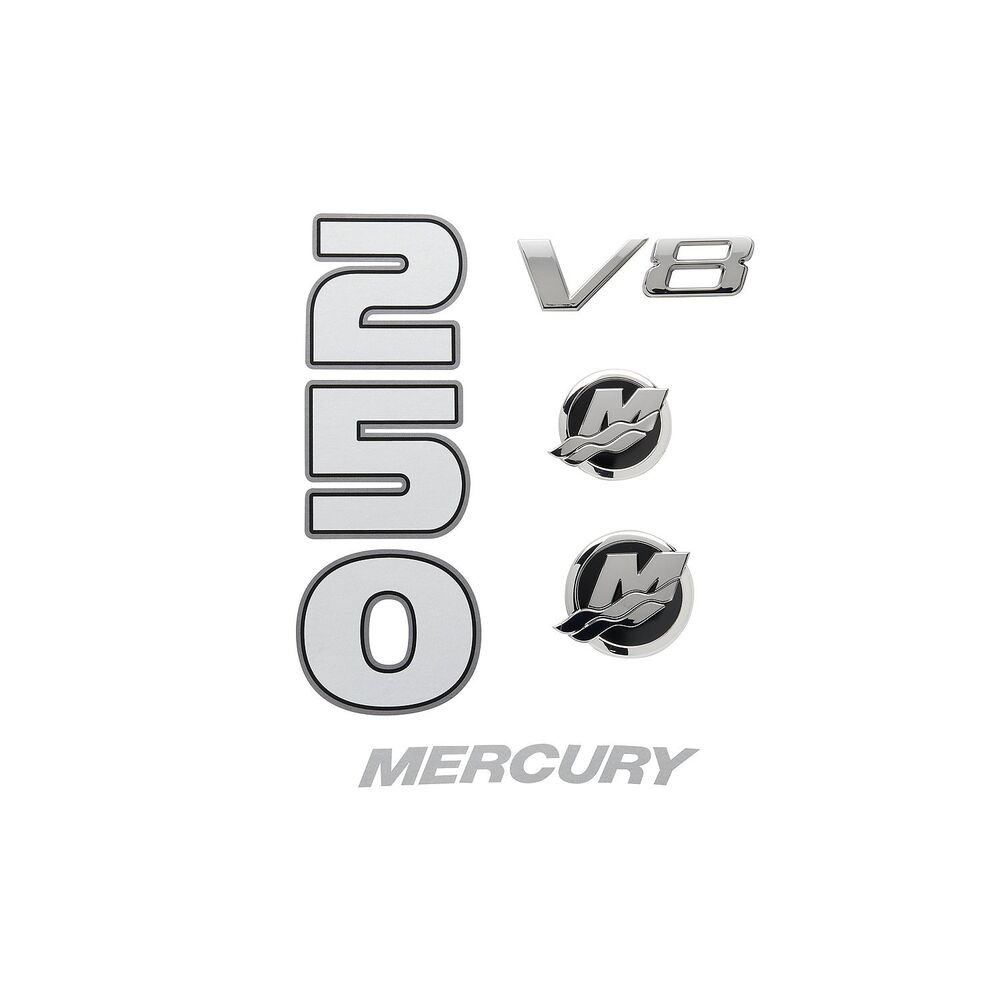 mercury 8M0214856 decal set for 4.6l v8 250hp seapro outboards