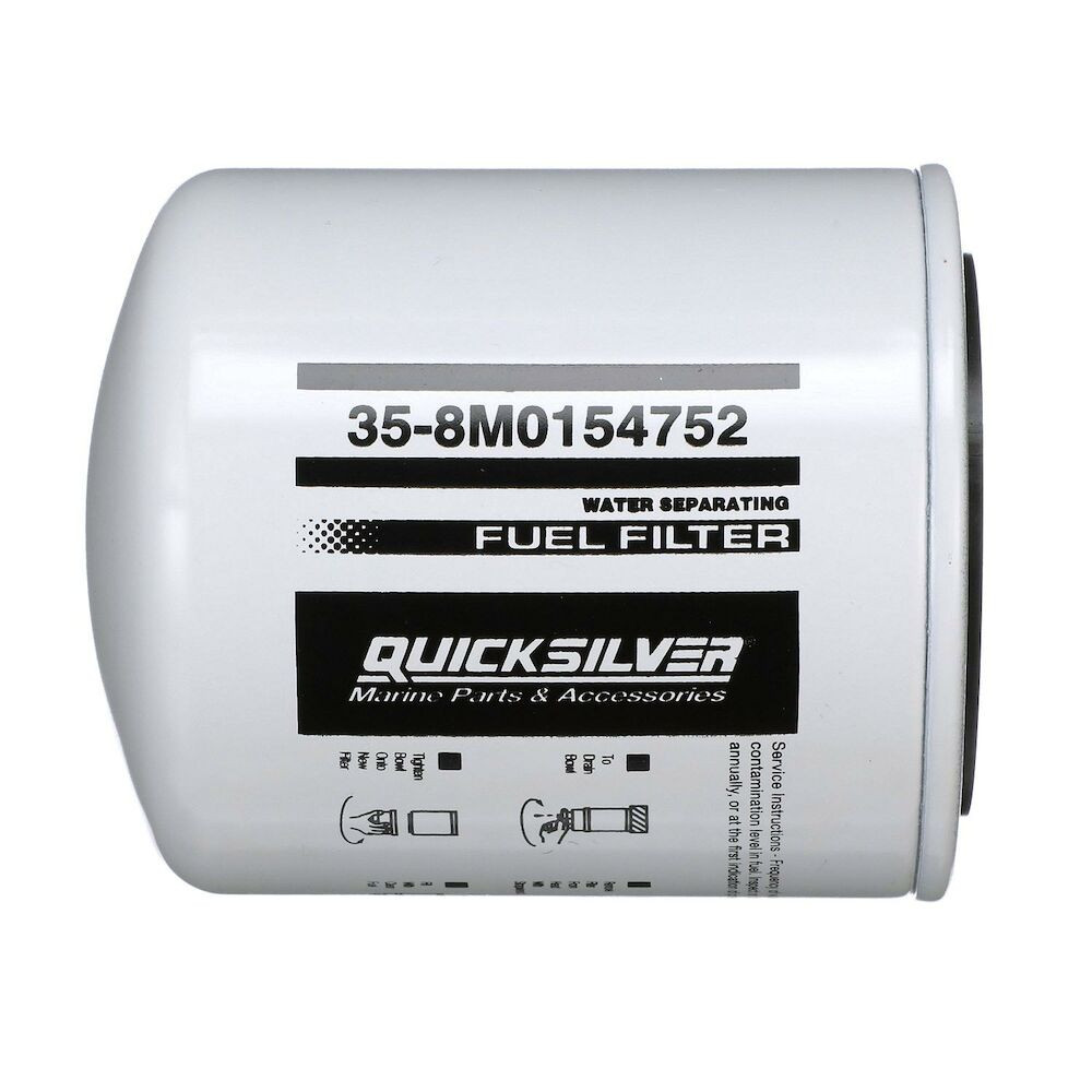 Quicksilver 8M0154752 water separating fuel filter for select yamaha outboards