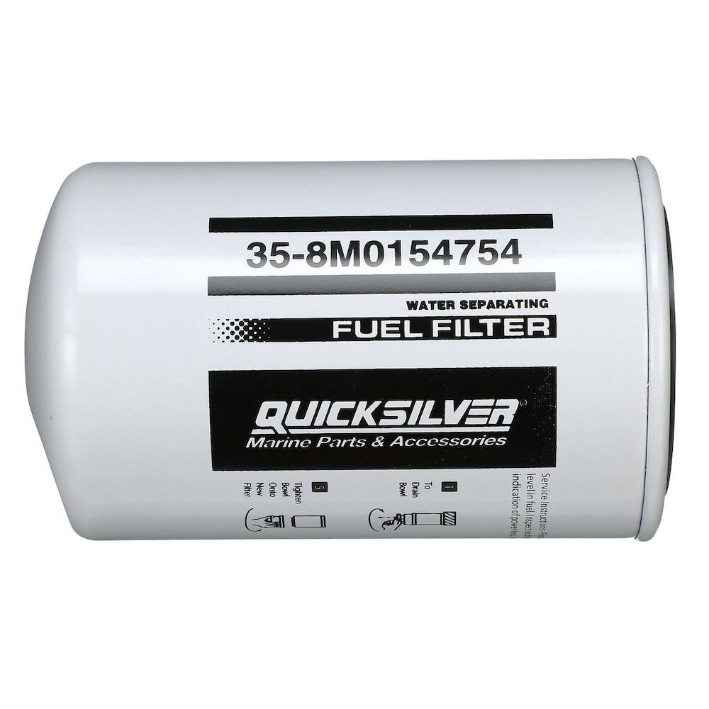Quicksilver 8M0154754 water separating fuel filter for yamaha 2-stroke and 4-stroke outboards