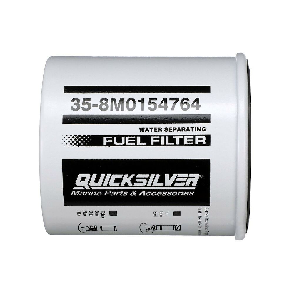 Quicksilver 8M0154764 water separating fuel filter for honda and suzuki outboards boat fuel protection image