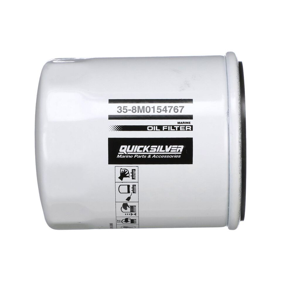 Quicksilver 8M0154767 20 micron oil filter for marine engines high performance filtration image