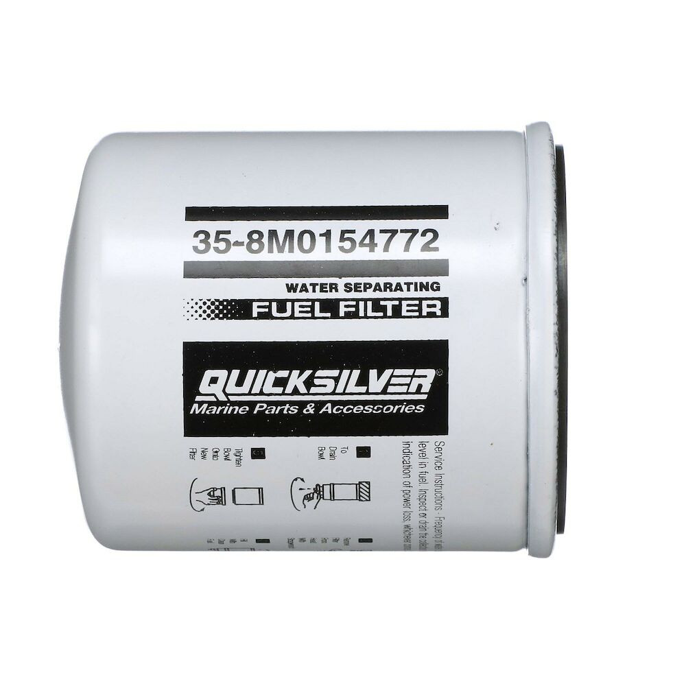 Quicksilver 8M0154772 water separating fuel filter for johnson and evinrude outboards fuel system image