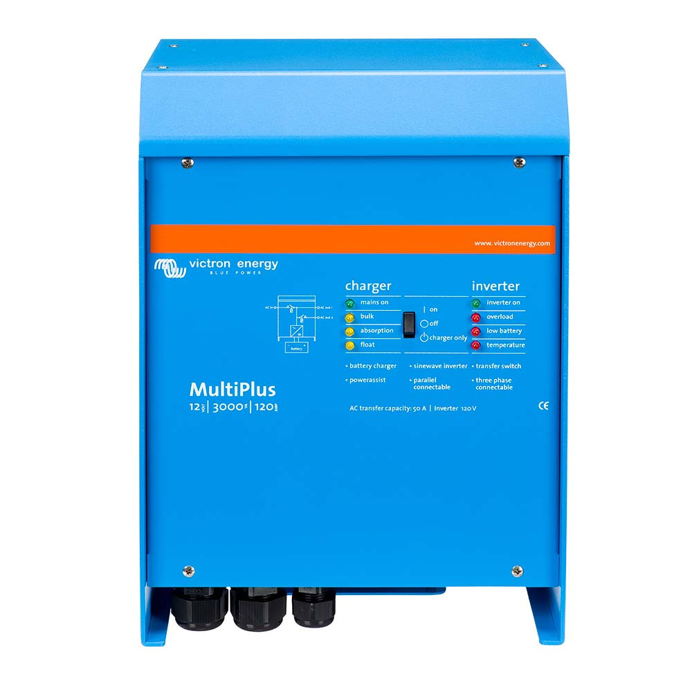 Victron MultiPlus Inverter\/Charger 12 VDC - 3000W - 120vAC w\/120AMP Battery Charger - 50AMP Transfer Switch