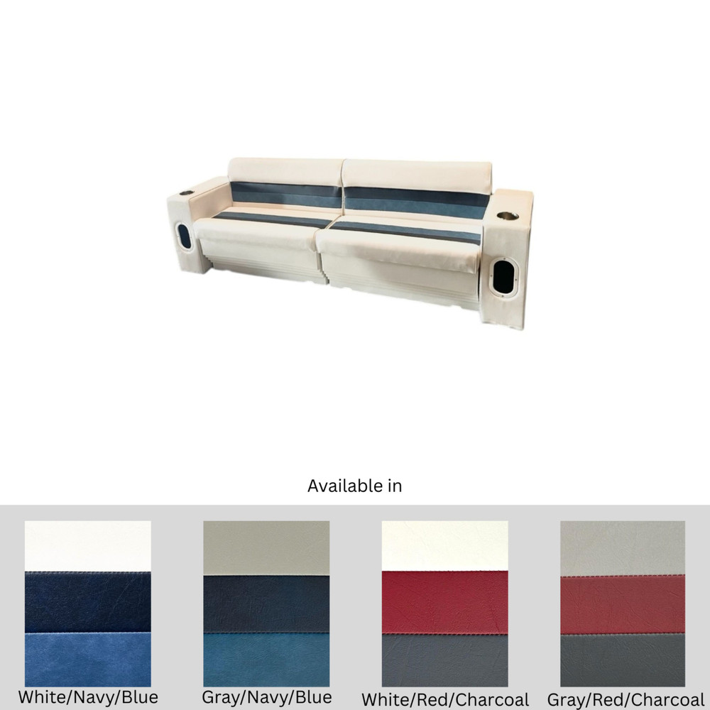 Horizon Premium 74" Bench Set with Square Armrests Image