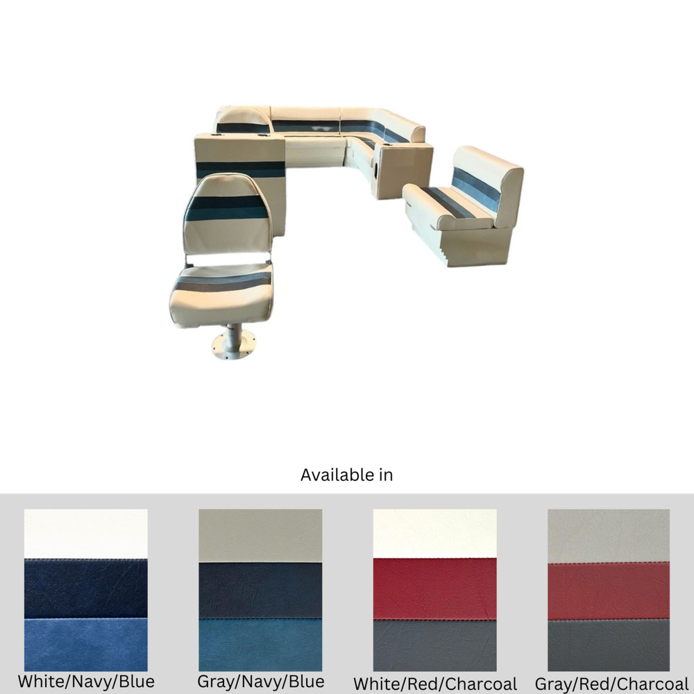 Horizon Premium Pontoon Furniture Set with 1 Fishing Seat Image