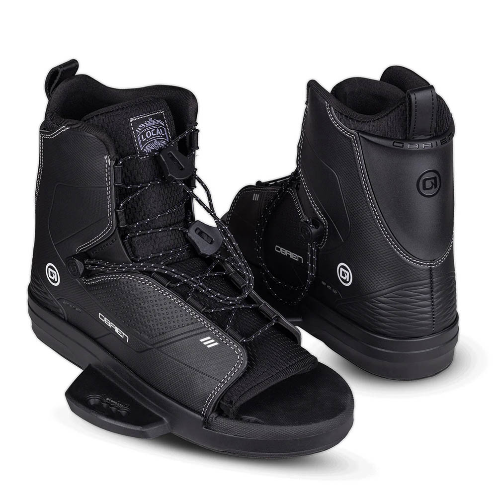 Pair of O’Brien Local open-toe wakeboard bindings