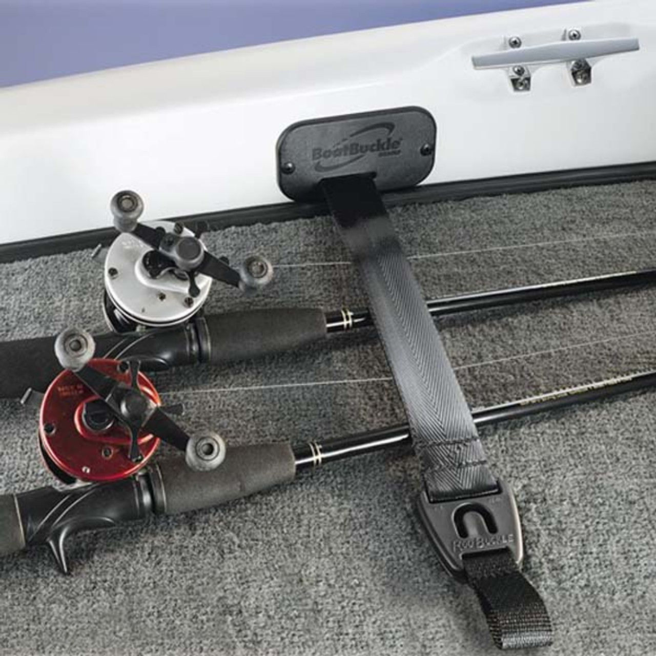 BoatBuckle F14200 Gunwale/Deck Mount Retractable Rod Tie-Down