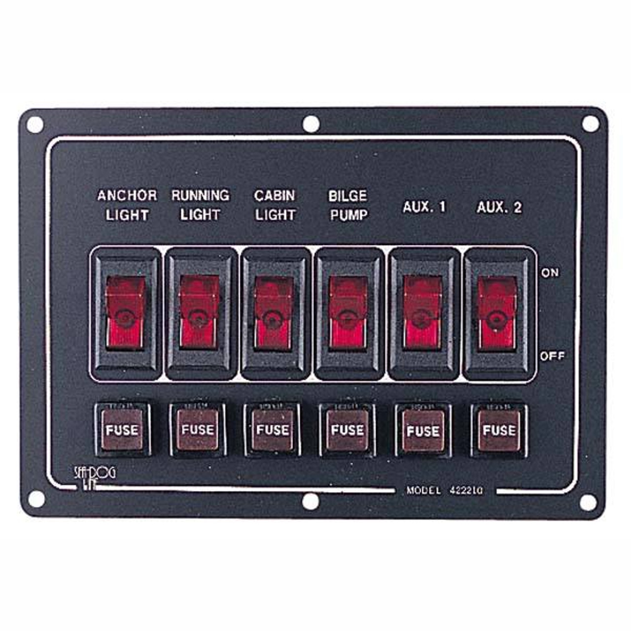 Sea Dog Aluminum | Horizontal Switch Panel bypass fuse box electrical generators 
