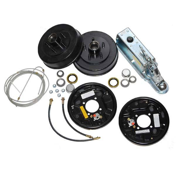 Complete Single Axle Trailer Brake Kit Free Backing