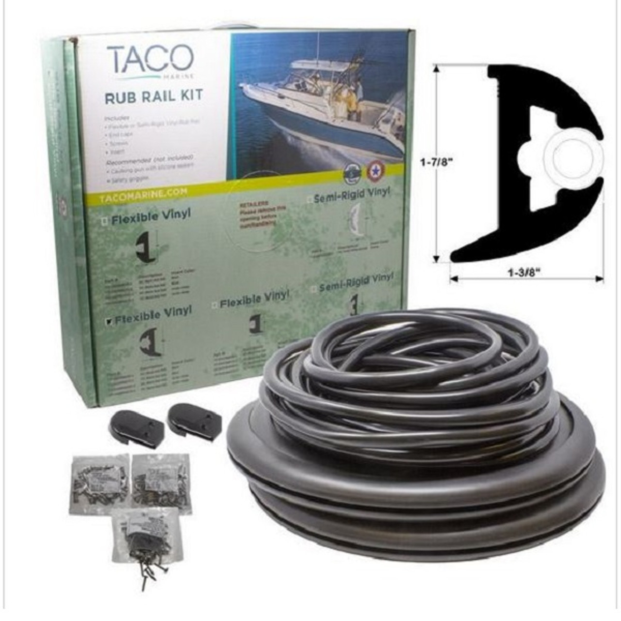 TACO Rub Rail Kit 1-3/8 x 1-7/8 x 50
