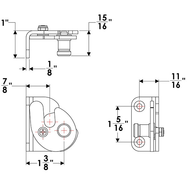 TACO Boat Windshield Latch Stainless Steel