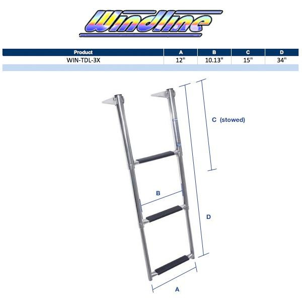 Windline Stainless Telescoping Over Platform Ladder