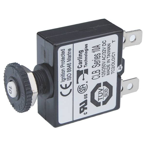 Blue Sea Reset-Only Push Button Circuit Breaker