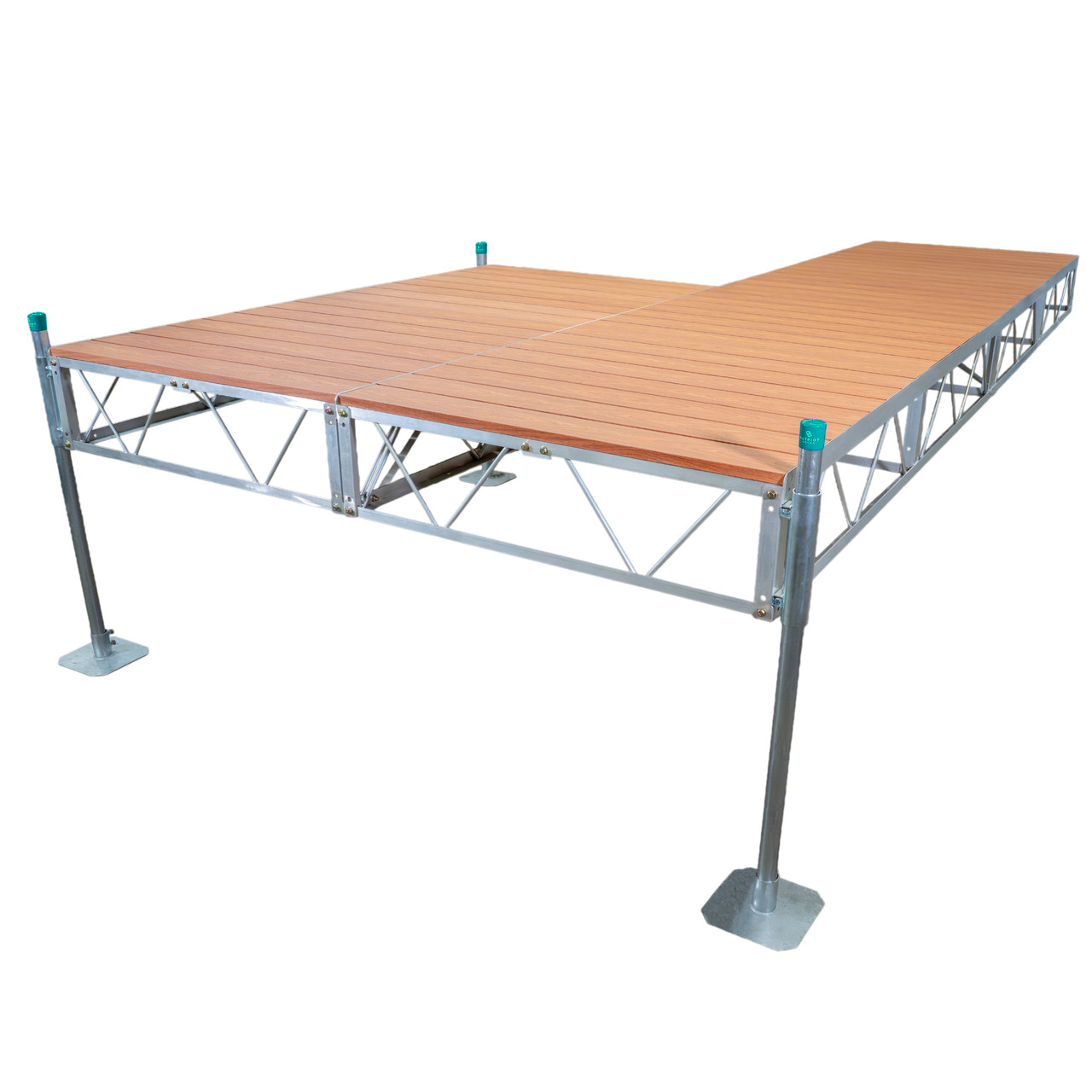 Patriot Docks Patio Boat Dock w/ Brown Aluminum Decking Image