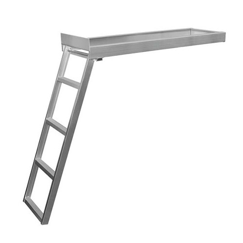 JIF Marine Under-Deck Pontoon Ladder - Flat Front