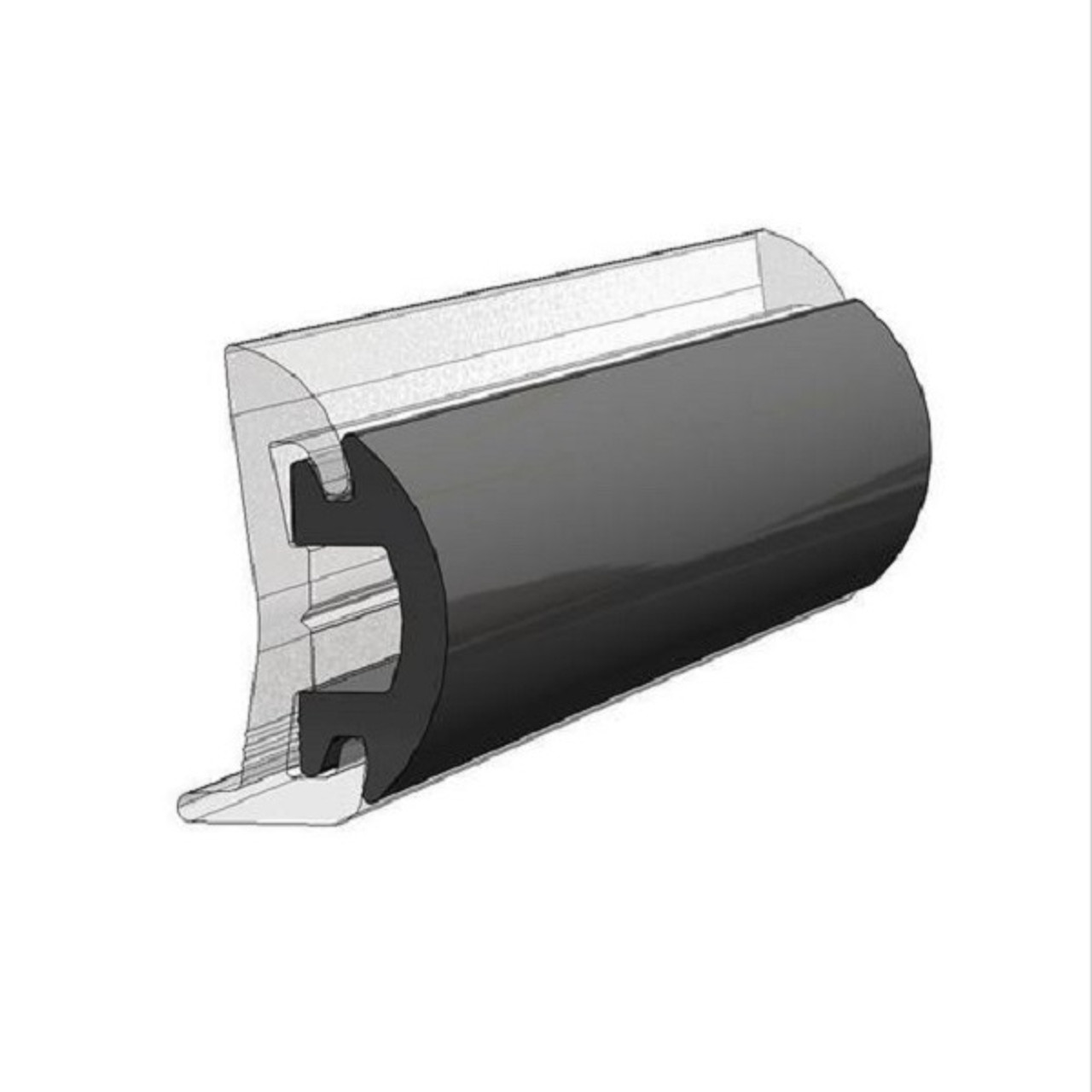 TACO Semi-Rigid Rub Rail Kit - Black w/Black Insert - 50