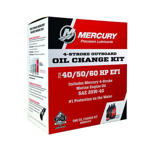 Mercury 8M0081916 4 Stroke Oil Change Kit 40/50/60 HP EFI 