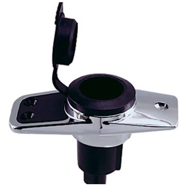 Perko 1060PB0DP chrome and black two-pin navigation light base