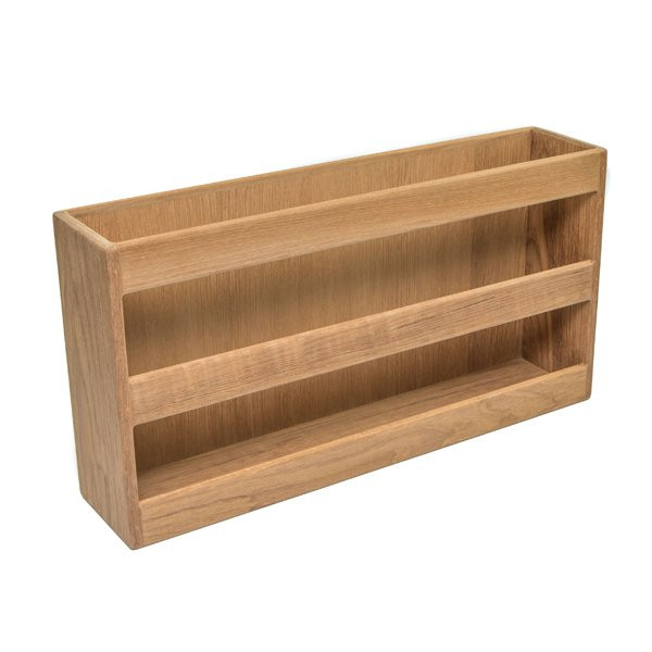Teak Double-Wide Magazine Rack | Wholesale Marine