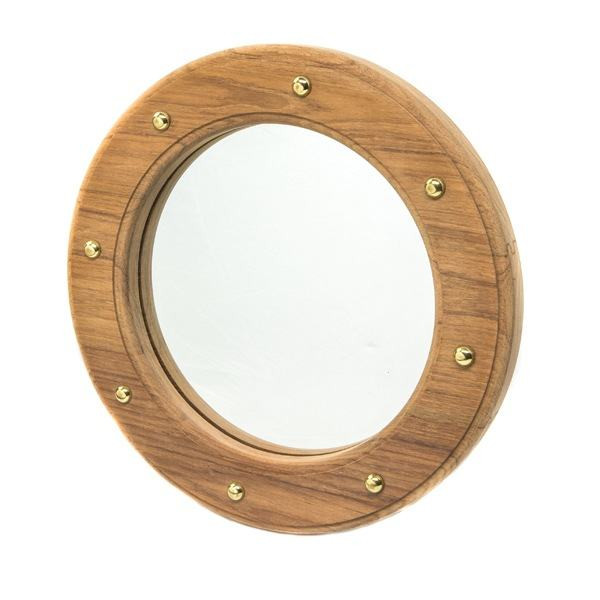 Whitecap Teak Porthole Mirror