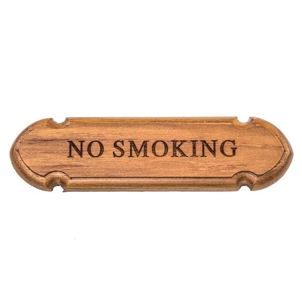 Whitecap Teak No Smoking Name Plate